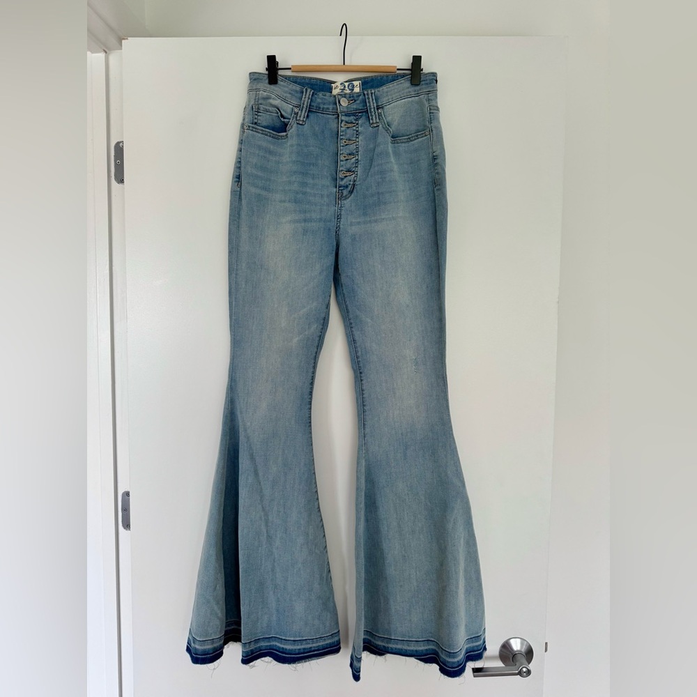 Free People Light Blue Flare Jeans